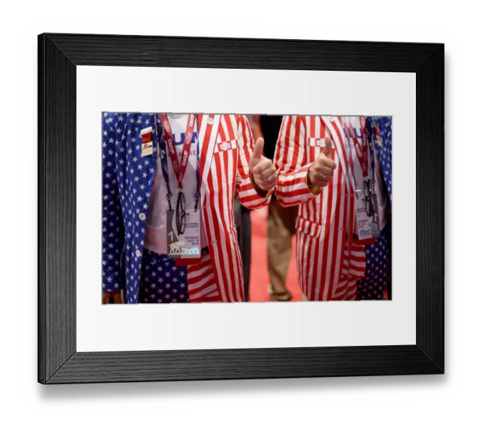 Framed Print : Usa-Stars and Stripes- Reflection