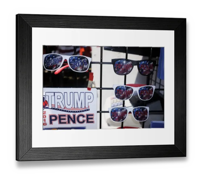 Framed Print : Usa-Trump-Sunglasses
