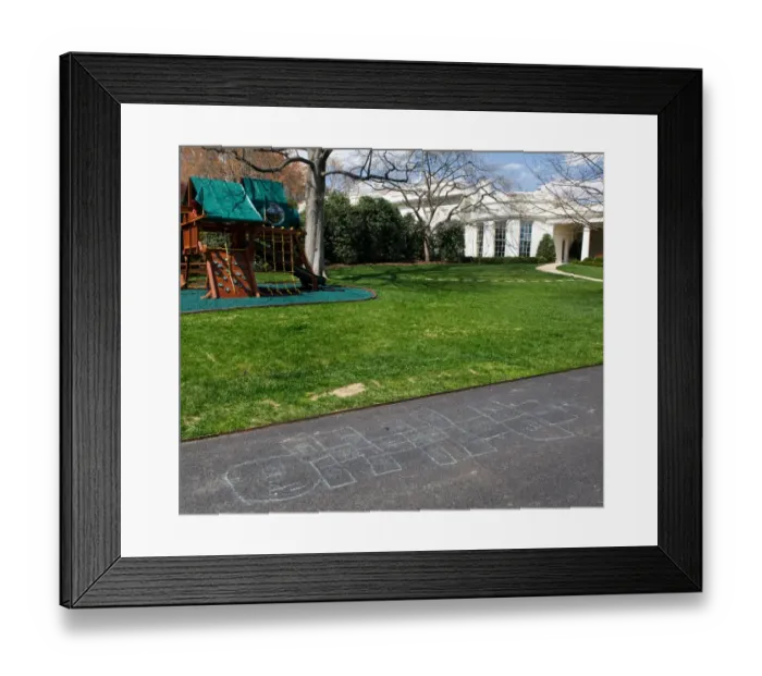 Framed Print : Us-White House-Play Area