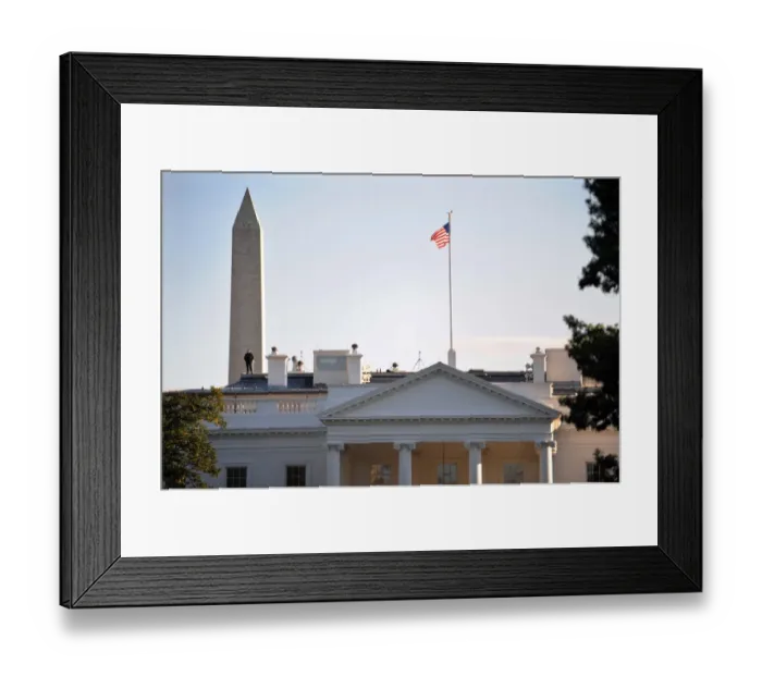 Framed Print : Us-Politics-White House-Security