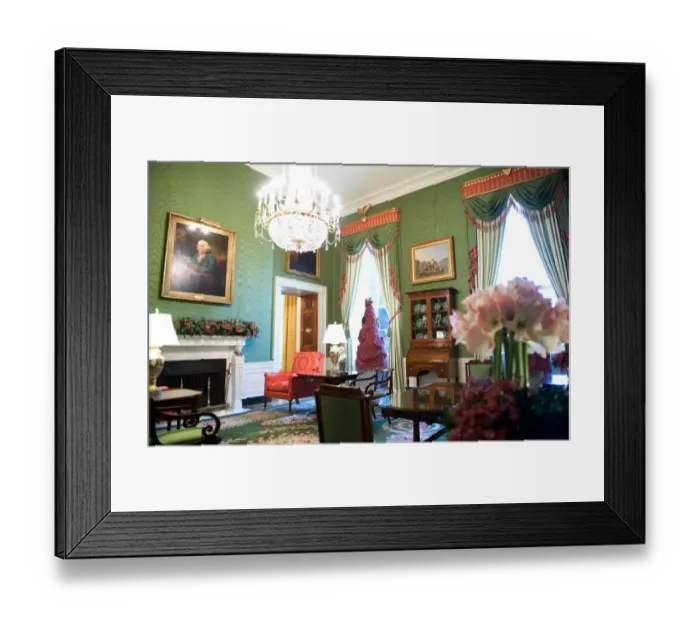 Framed Print : Us-Politics-White-House-Decorations