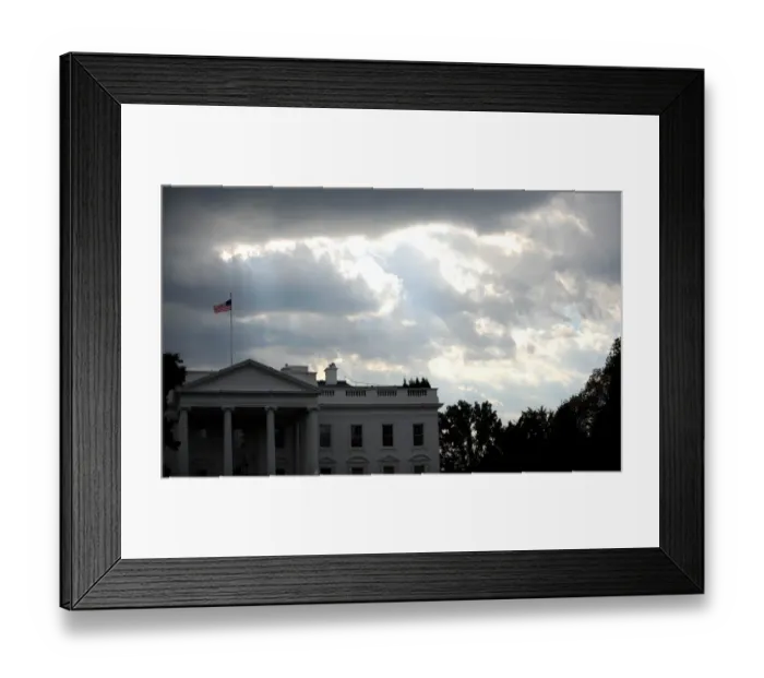 Framed Print : Us-Clouds-White House