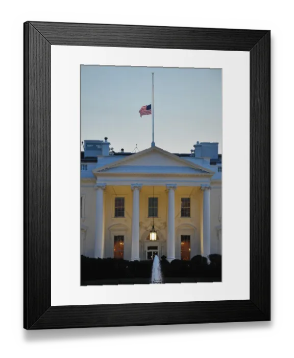 Framed Print : Us-Politics-Crime-Shooting-Giffords-Flag