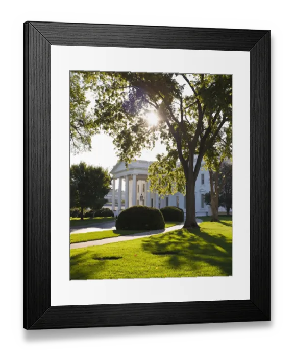Framed Print : Us-Weather-Feature-White House Framed Print : Us-Weather-Feature-White House
