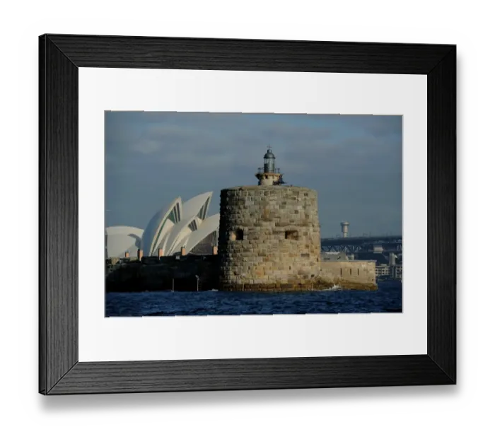 Framed Print : Australia-Harbour-Fort Denison
