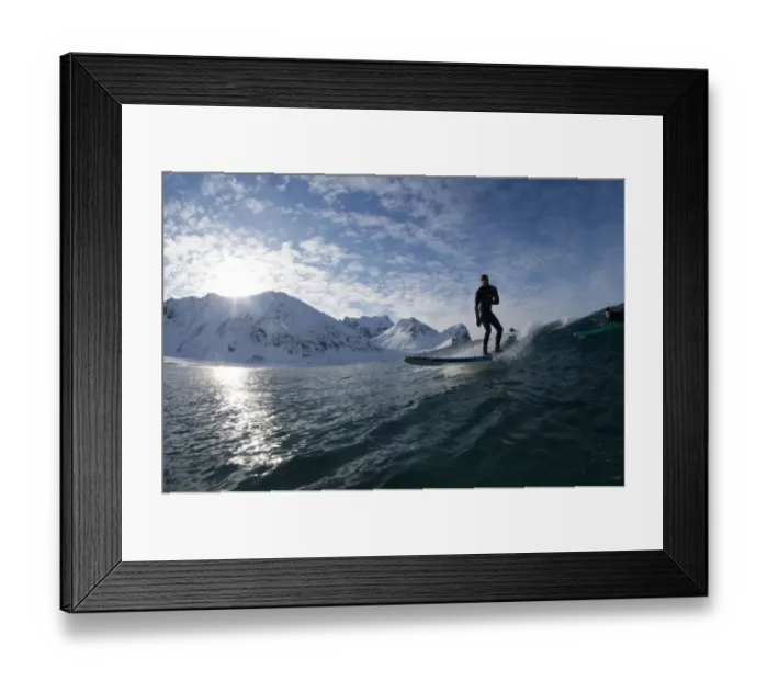 Framed Print : Norway-Extrem-Surfing-Arctic-Extreme Framed Print : Norway-Extrem-Surfing-Arctic-Extreme