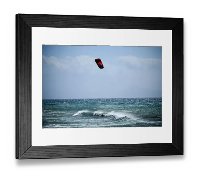 Framed Print : Italy-Weather-Kitesurfing