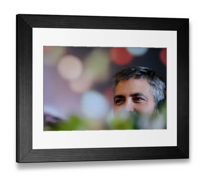 Framed Print : Italy-Cinema-Clooney