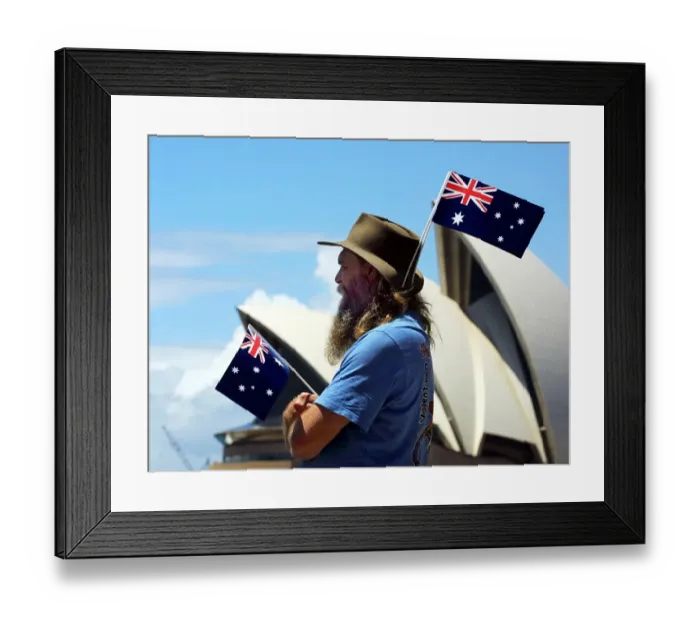 Framed Print : Australia-Day-Flags