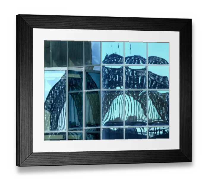 Framed Print : Australia-Bridge-Reflection