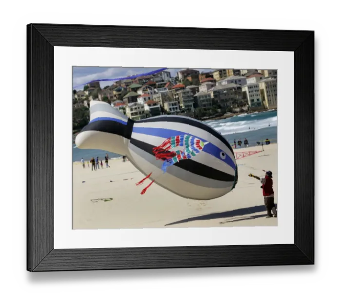 Framed Print : Australia-Kites-Whale-Bondi Framed Print : Australia-Kites-Whale-Bondi