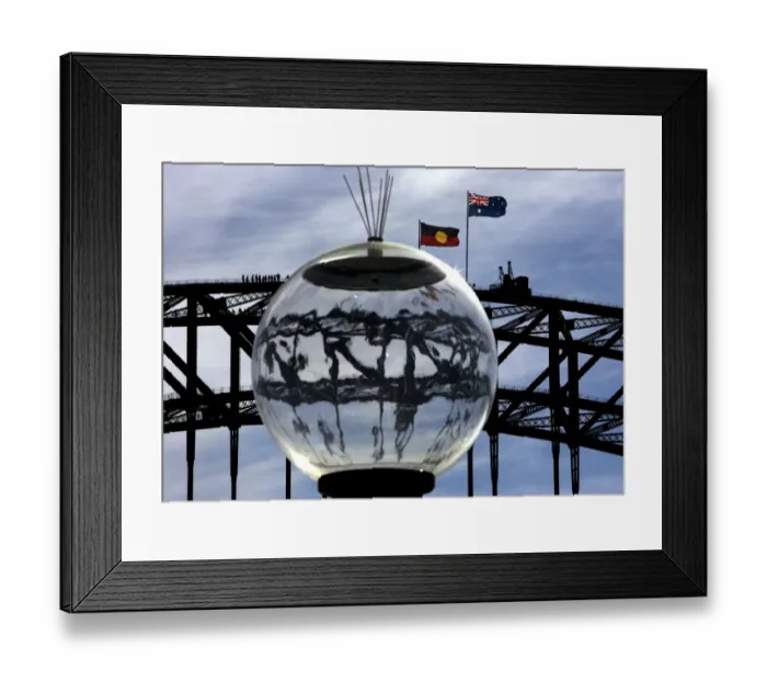 Framed Print : Australia-Aborigines-National Sorry Day-Flags Framed Print : Australia-Aborigines-National Sorry Day-Flags