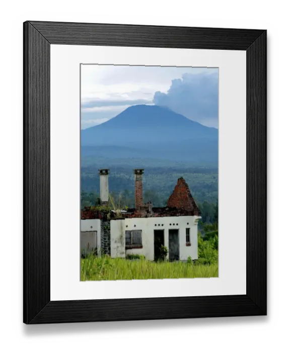 Framed Print : Dr-Congo-Virunga-Volcano