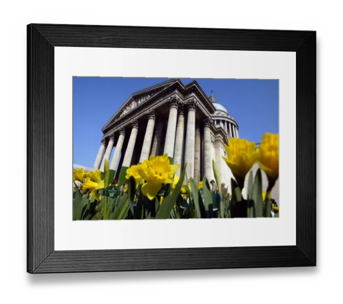 Framed Print : France-Paris-Pantheon-Flowers Framed Print : France-Paris-Pantheon-Flowers