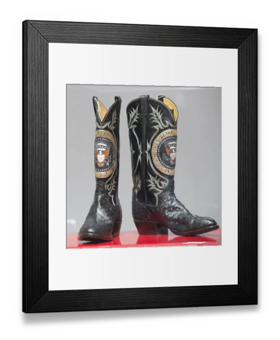 Framed Print : Christies press preview of Ronald Reagan private collection Framed Print : Christies press preview of Ronald Reagan private collection