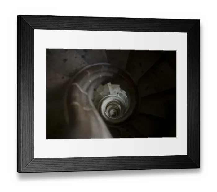Framed Print : Picture shows the spiral staircase of the Passion facades bell tower (Western Framed Print : Picture shows the spiral staircase of the Passion facades bell tower (Western