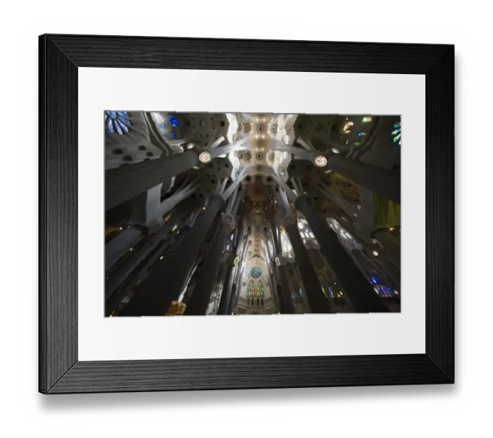 Framed Print : Interior view of the Expiatory Church of the Sagrada Familia (Holy Family) basilica Framed Print : Interior view of the Expiatory Church of the Sagrada Familia (Holy Family) basilica