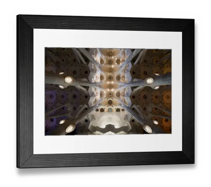 Framed Print : Picture shows the ceiling of the Expiatory Church of the Sagrada Familia Framed Print : Picture shows the ceiling of the Expiatory Church of the Sagrada Familia