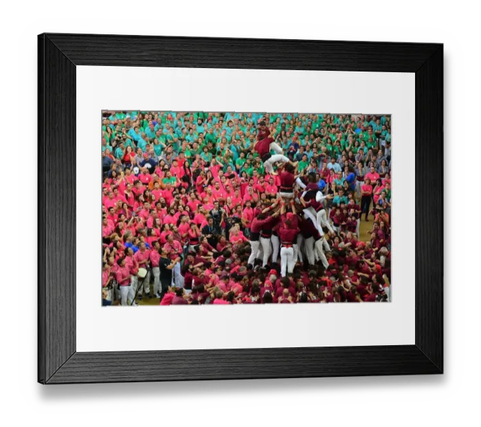 Framed Print : Spain-Catalonia-Human-Towers-Castels Framed Print : Spain-Catalonia-Human-Towers-Castels