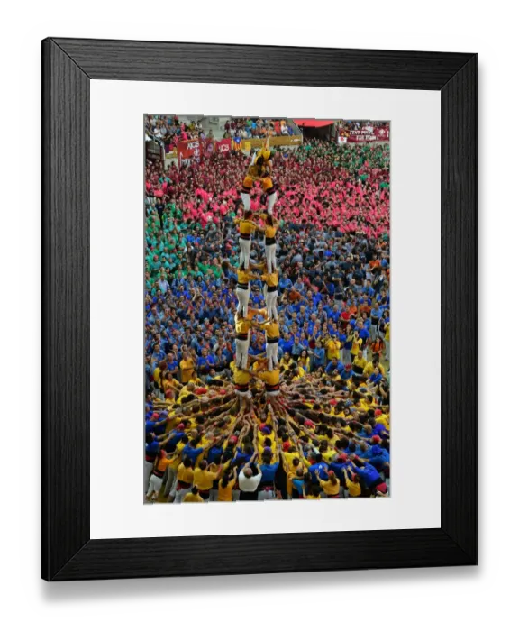 Framed Print : Spain-Catalonia-Human-Towers-Castels