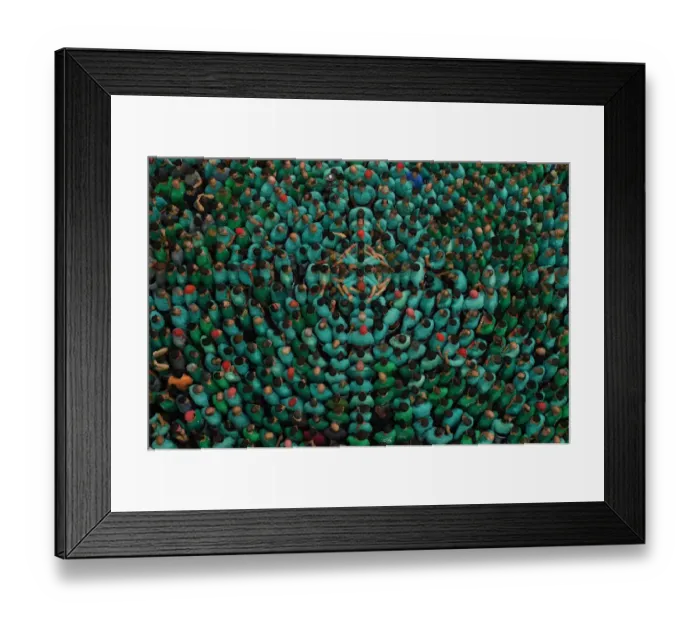 Framed Print : Spain-Catalonia-Human-Towers-Castellers