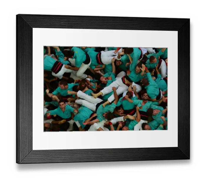 Framed Print : Spain-Catalonia-Human-Towers-Castellers Framed Print : Spain-Catalonia-Human-Towers-Castellers