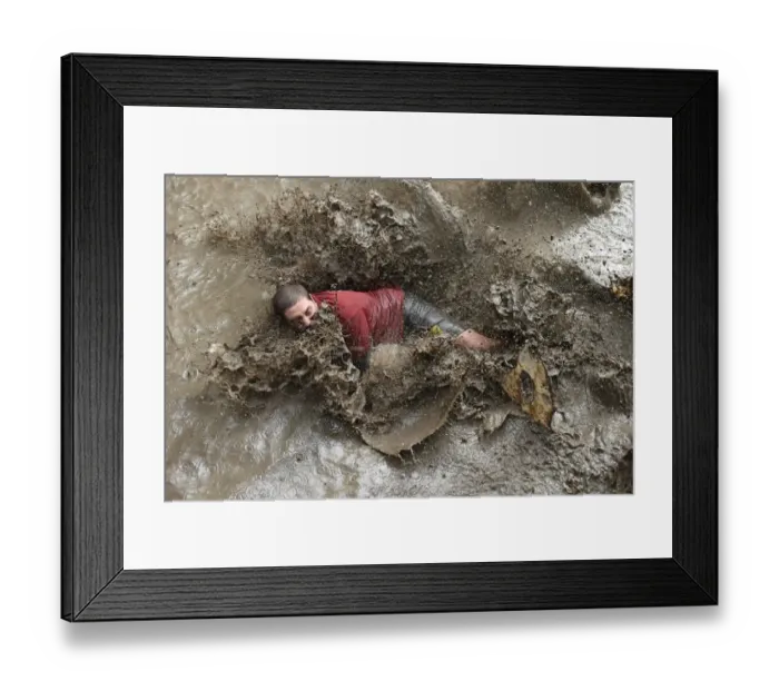 Framed Print : France-Race-Mud