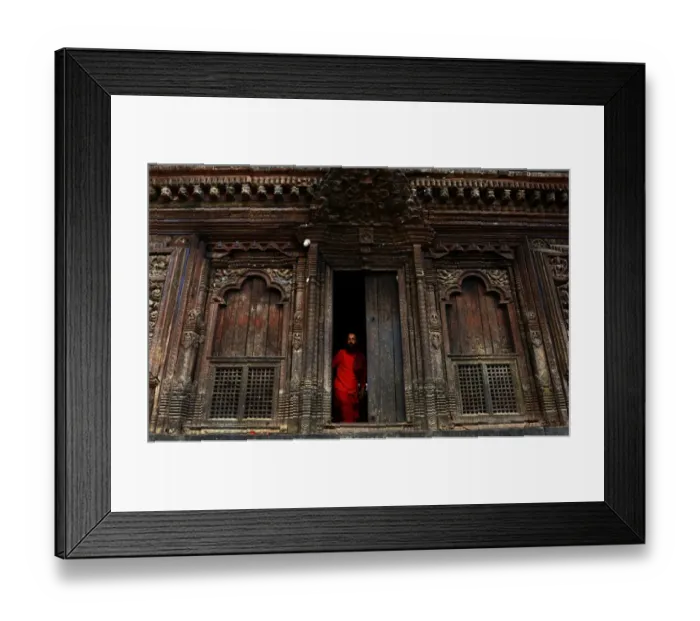 Framed Print : Nepal-Culture-temple-doors-travel Framed Print : Nepal-Culture-temple-doors-travel