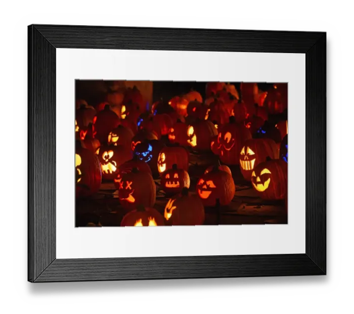 Framed Print : Us-Halloween-Pumpkins-Sculptures