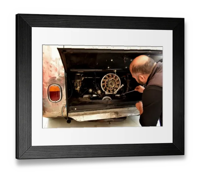 Framed Print : Italy-Vintage-Vw-Kombi-Feature Framed Print : Italy-Vintage-Vw-Kombi-Feature