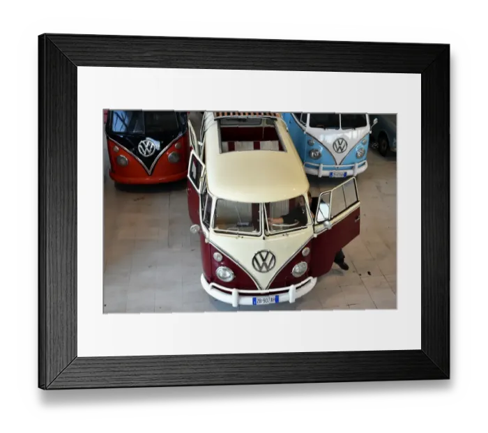 Framed Print : Italy-Vintage-Vw-Kombi-Feature Framed Print : Italy-Vintage-Vw-Kombi-Feature