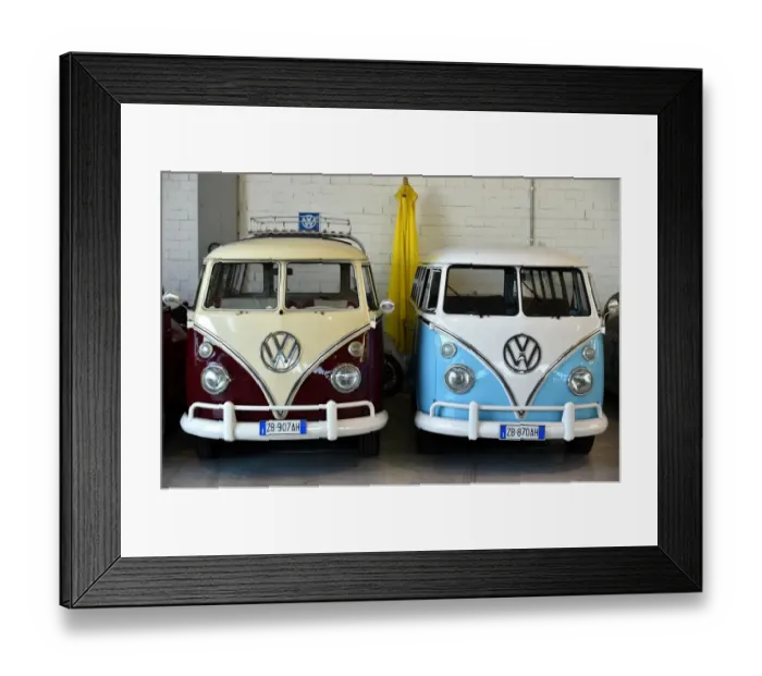 Framed Print : Italy-Vintage-Vw-Kombi-Feature Framed Print : Italy-Vintage-Vw-Kombi-Feature