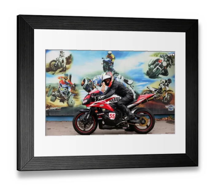 Framed Print : Iran-Biker-Women