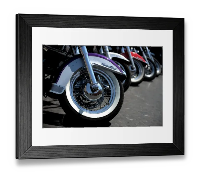 Framed Print : Italy-Motorcycle-Harley