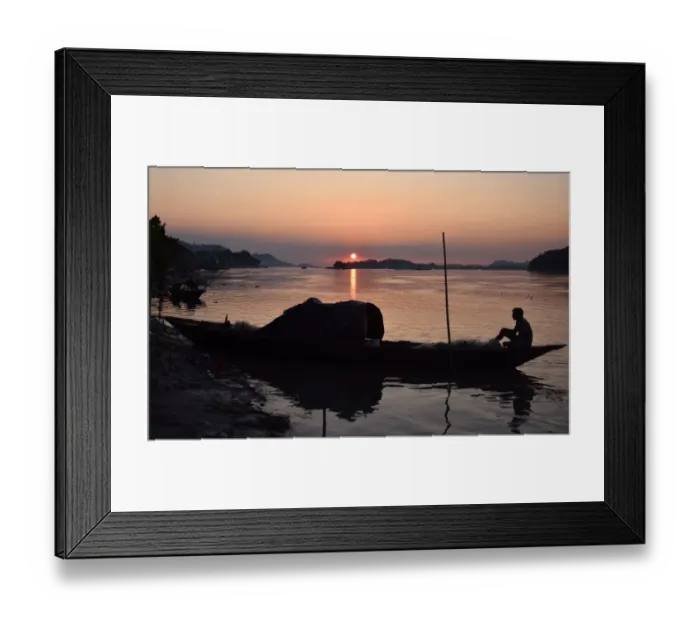 Framed Print : India-Fishing