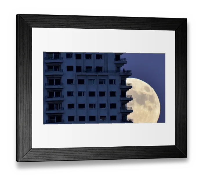 Framed Print : Spain-Moon-Weather