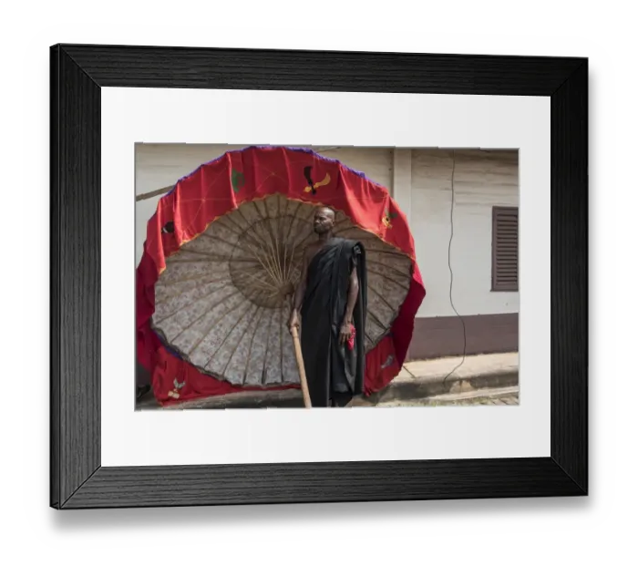 Framed Print : Ghana-Royal-Ceremony-Umbrella