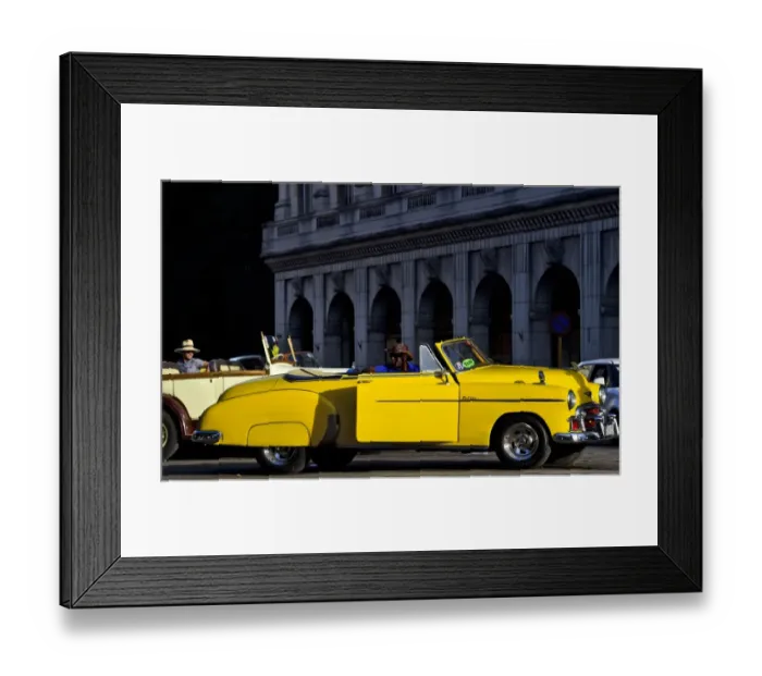 Framed Print : Cuba-Castro-Vintage Car