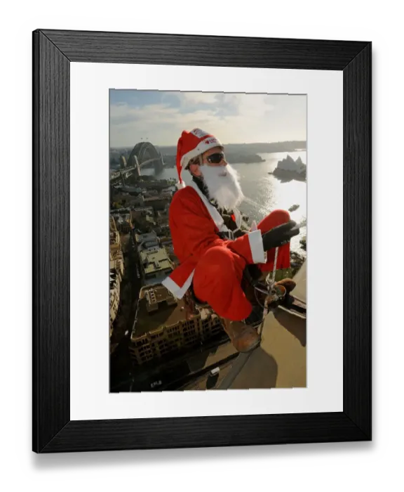 Framed Print : Australia-Charity-Santas