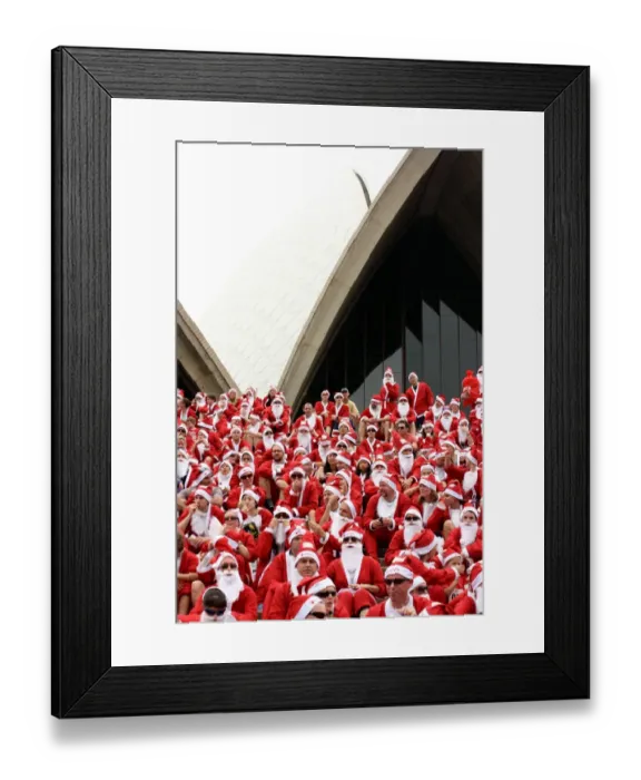 Framed Print : Australia-Society-Christmas-Santas