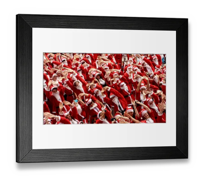 Framed Print : Australia-Society-Christmas-Santas Framed Print : Australia-Society-Christmas-Santas