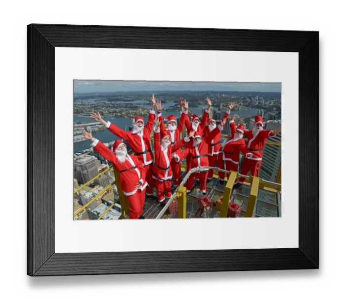 Framed Print : Australia-Tradition-Santas