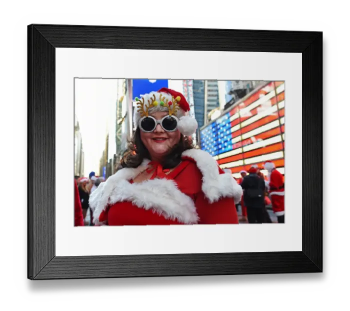 Framed Print : Us-Holiday-Santacon Framed Print : Us-Holiday-Santacon