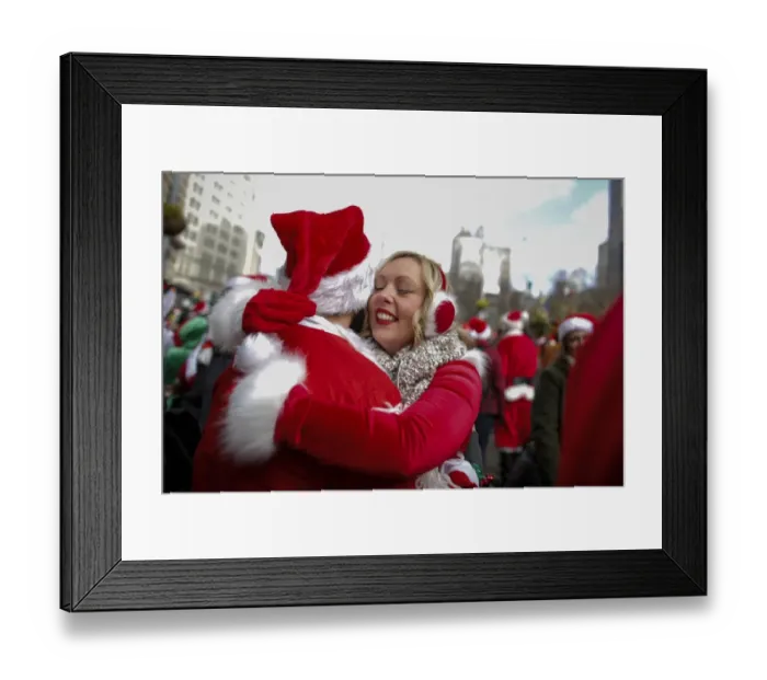 Framed Print : Us-Entertainment-Santacon Framed Print : Us-Entertainment-Santacon