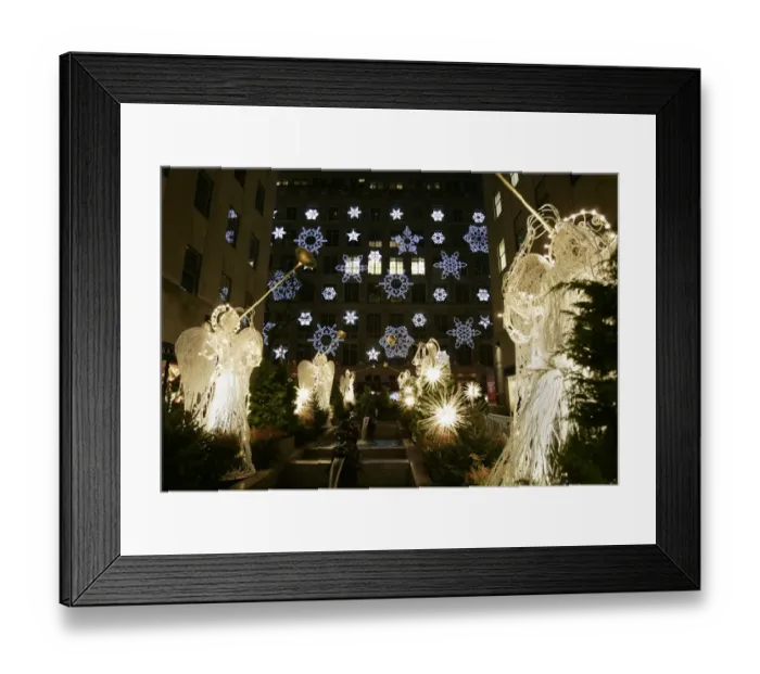 Framed Print : Us-Xmas-Rockefeller Tree