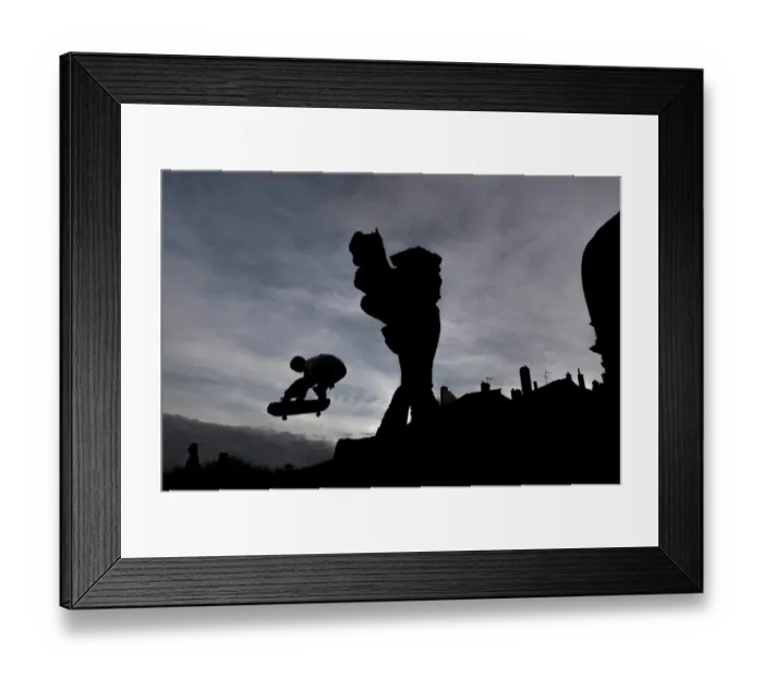 Framed Print : France-Skateboard-Hdv Framed Print : France-Skateboard-Hdv