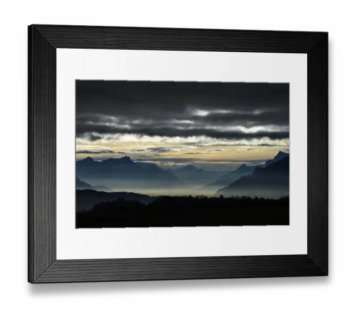 Framed Print : Switzerland-Weather-Mountains-Alps