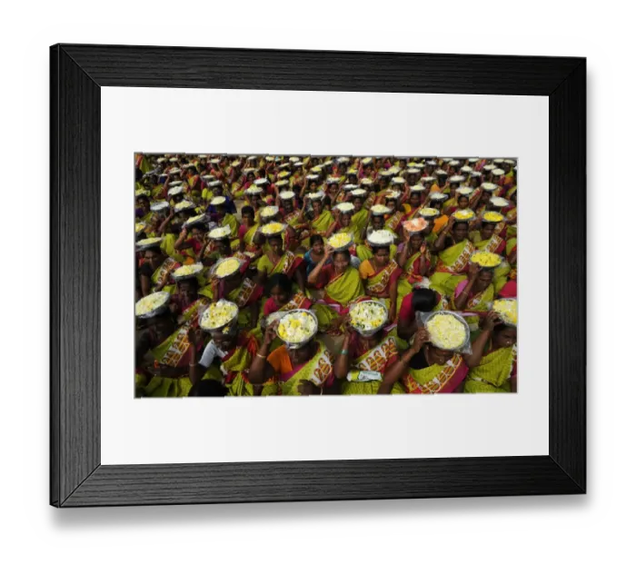 Framed Print : India-Flowers-Women Framed Print : India-Flowers-Women