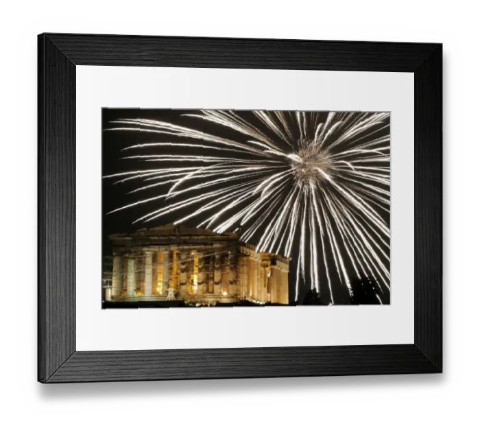Framed Print : Greece-New-Year-Parthenon