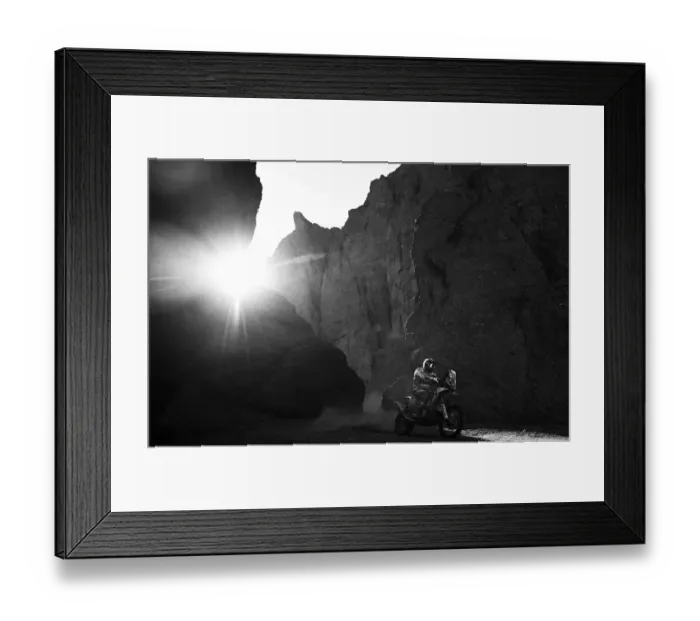 Framed Print : Auto-Moto-Rally-Dakar-Stage3-Black and White